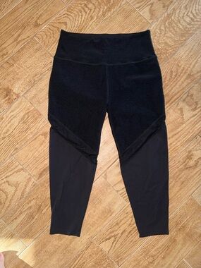 Beyond Yoga plus 2X spacedye black cropped leggings